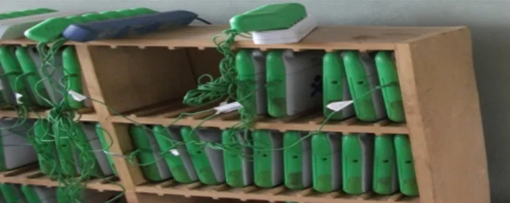 Figure 14: Charging Laptops with Solar electricity in Rema higher primary school 