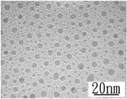 Fig. 1.   Cross-sectional  TEM  image  of  a  mesoporous  silica  film  embedded  with  high  density nc-Si
