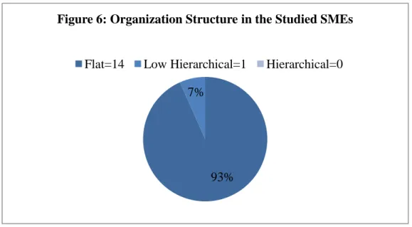 Figure 6: Organization Structure in the Studied SMEs 