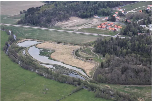 Figur 4. Flygfoto av Trosa våtmark. Foto: Trosa kommun. 