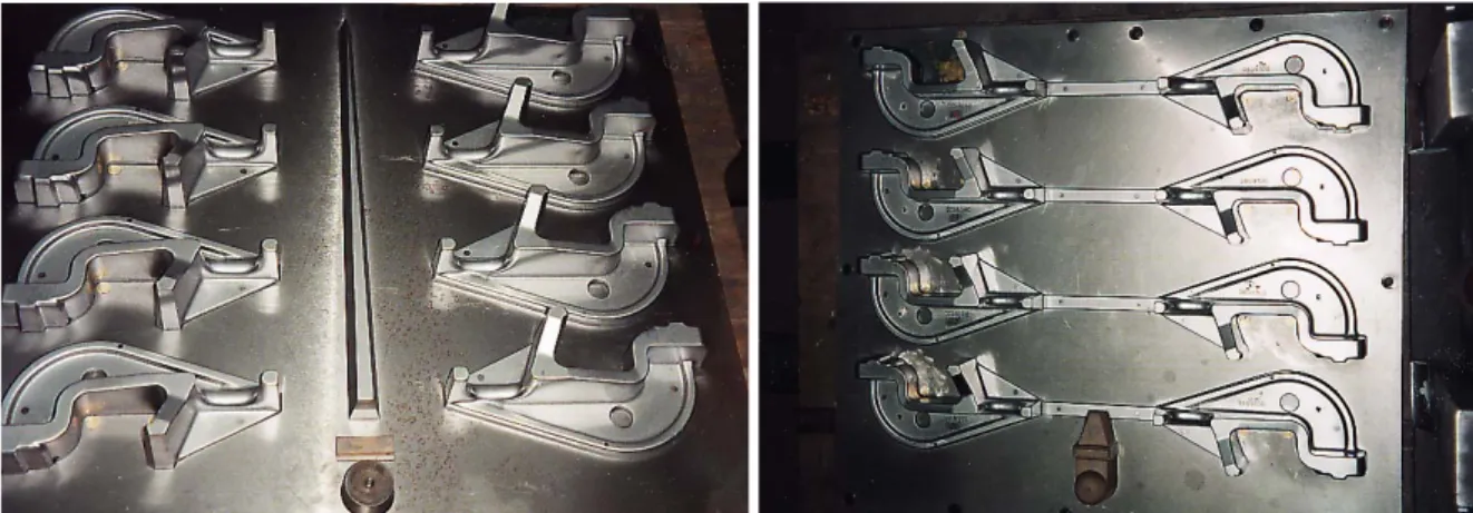 Figure 3. The geometry of the casting details – lower and upper part. 