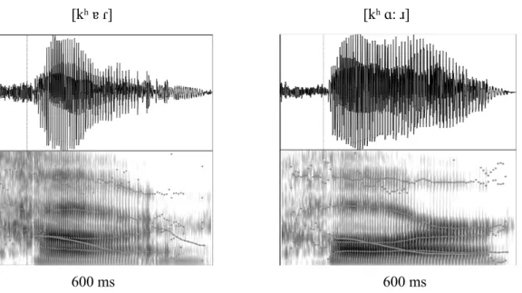 Figure 1 The waveforms and spectrogram of the speech sounds used as standard stimuli in the present  study