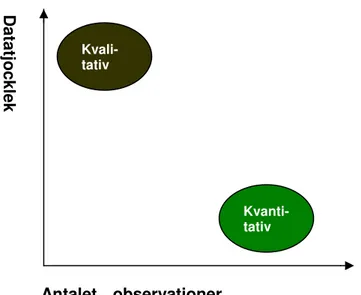 Figur 3-2 De två datadimensionerna (Edling &amp; Hedström, 2003 s. 11) 