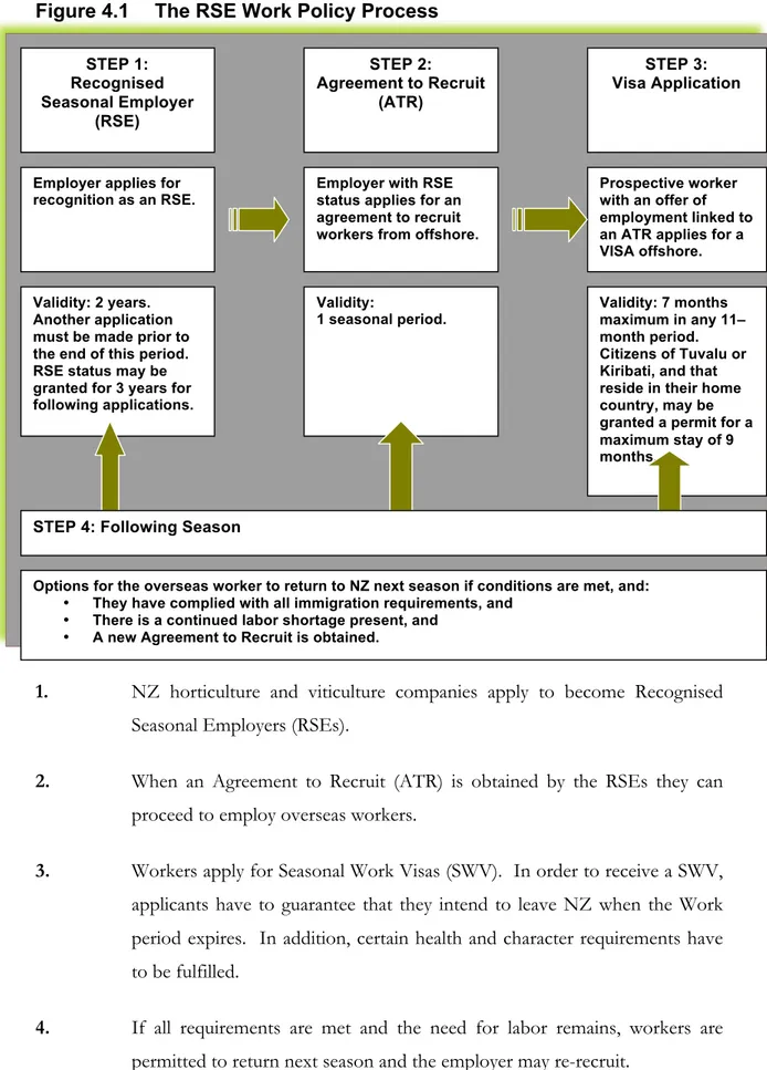 Figure 4.1  The RSE Work Policy Process 