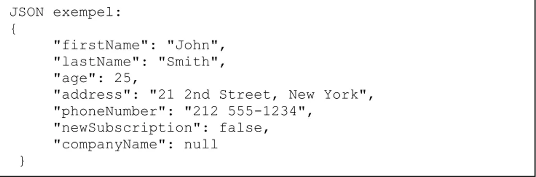 Figur 19 JSON Exempel 
