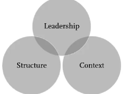 Figure 2 The three theoretical bodies describing organisational ambidexterity 