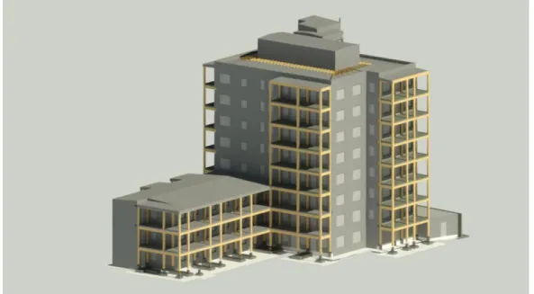Figur 4. Sammansatt BIM-modell av huset i fallstudien 