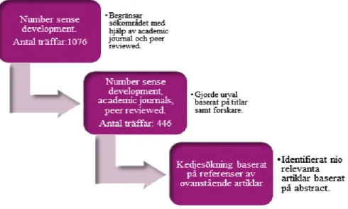 Figur 1: Beskrivning av sökprocessen     