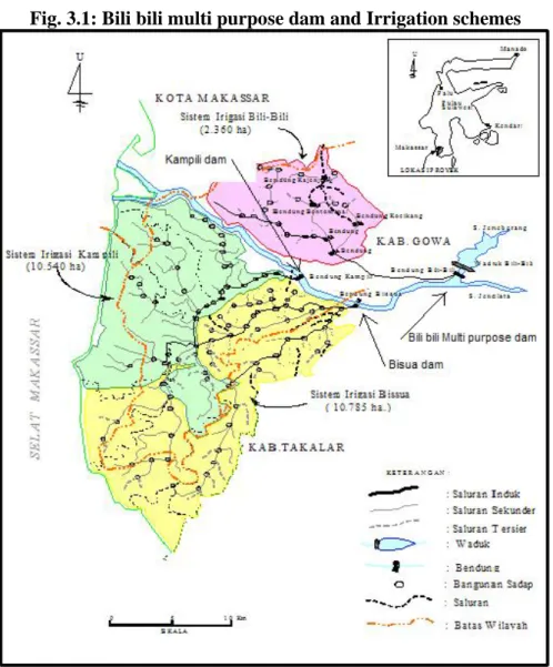 Fig. 3.1: Bili bili multi purpose dam and Irrigation schemes 