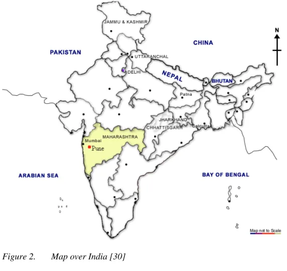 Figure 2.  Map over India [30]