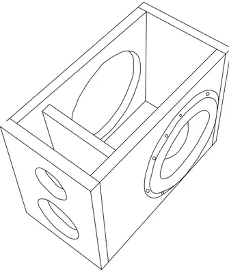 Figure 3.2: Blueprint of the speaker cabinet