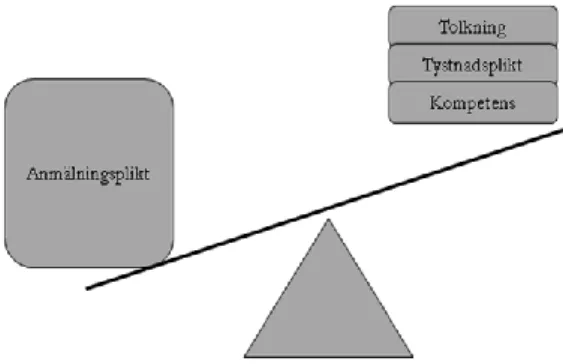 Figur 1-2: Anmälningsplikten ur balans, situationen kort efter införandet av lagen 