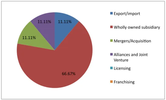 Figure 8. The ownership structure of the foreign operations 