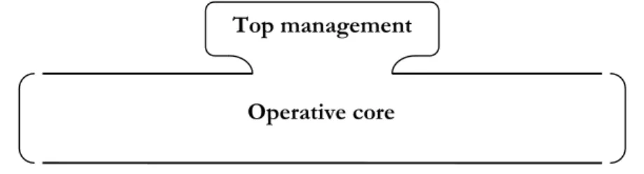 Figure 4-1: The entrepreneurial organisation (Mintzberg, 1979, in Jacobsen &amp; Thorsvik, 2002, p