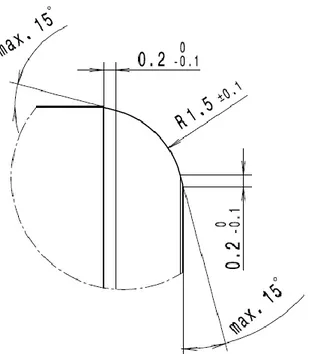 Figur 13. Tillverkarens förslag på den undre fasen av saverring 