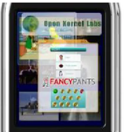 Figure 7 - OKL4 and Fancy Pants in a Linux phone 