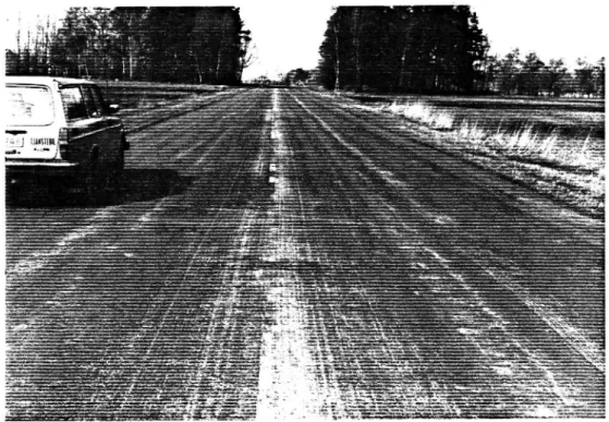 Figure 7 The appearence of the road after some winter seasons. The original surface is going to be visible again.