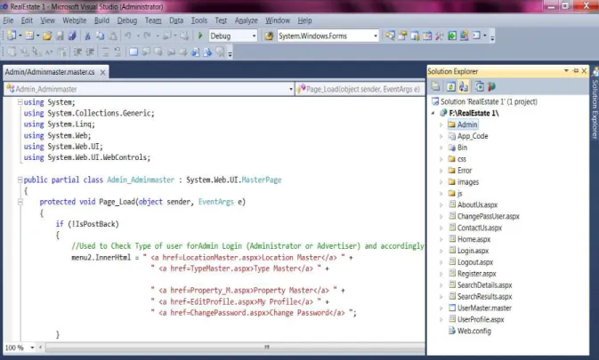 Figure 9. ASP.NET in Visual Studio 2010 