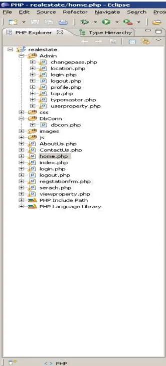 Figure 10: structure of files in php 