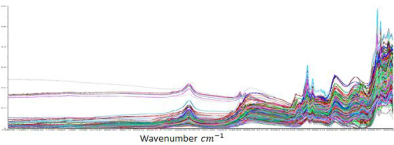 Figure 27 NIR spectrum after pre-processing of calibration dataset by using Baseline offset  transformation 
