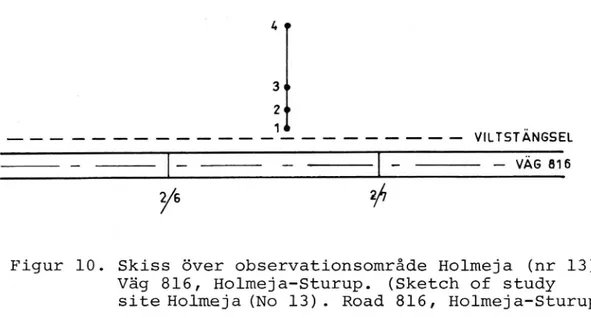 Figur 10. Skiss över observationsområde Holmeja (nr 13).