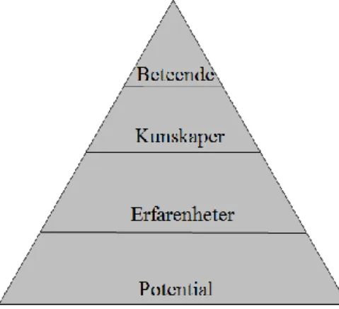 Figur 2: Illustration av kravprofilen som företaget använder för att mäta olika egenskaper hos individer,  egenproducerad