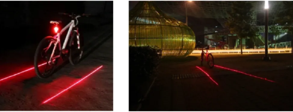 Figure 5 “Laser bike light 1”  Figure 6 “Laser bike light 2” 