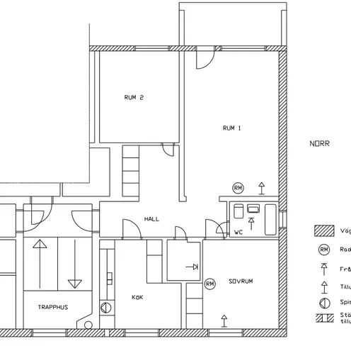 Figur 9. Planritning över lägenhet 136. 