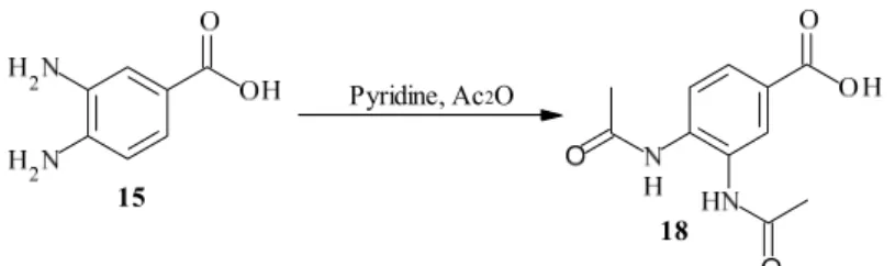 Table 5. Specified data for the synthesis of 3,4-bis-acetylamino-benzoic acid. 