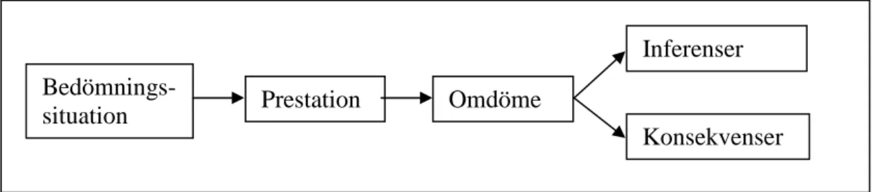 Figur 1 Modell för bedömningsprocessen. 