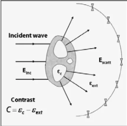 Figure 2.1: General formulation of the scattering properties in microwave imaging.