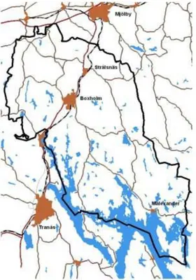 Figur 1. Karta över Boxholms kommun 