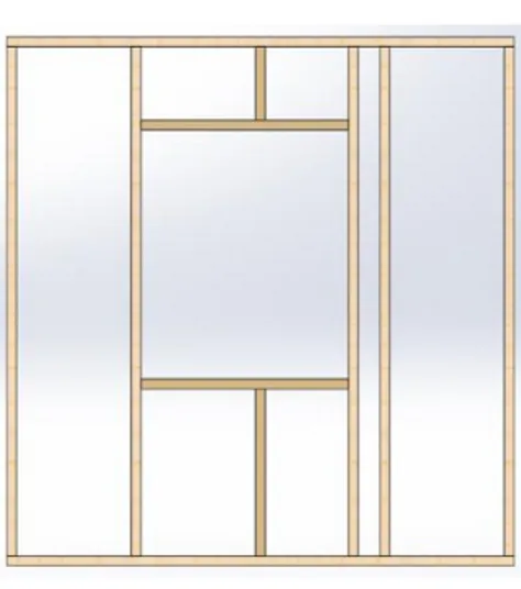 Figur 10 Ramverk fönstervägg koncept 2 