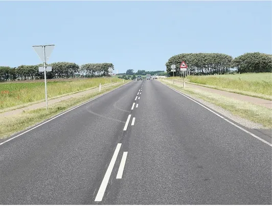 Figure 4. The road used for the Danish test site. (Photo: Trond Cato Johansen, Ramboll)