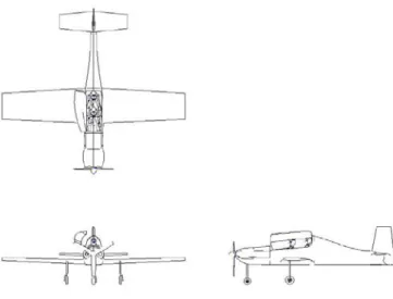 Figure 4.2: Three view drawing. 
