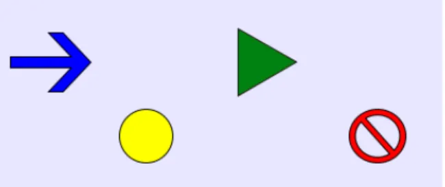 Figure 10: An illustration showing how saturated colors can be used to make elements salient.