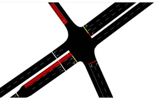 Figure 8: Highlighting the traffic flows that are excluded from the calibration. 