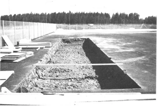Foto 1. Urschaktning för byggande av halkfält.