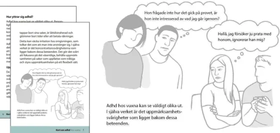 Figur 9 Prototyp 1 - hur ADHD yttrar sig (Socialstyrelsen.se 2014 &amp; Elisabet Hofverberg 2021)