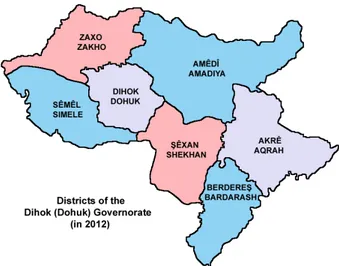 Figure	
  10	
  Governorate	
  of	
  Duhok,	
  	
   according	
  to	
  Kurdistan	
  Region	
  Statistics	
  Office	
  