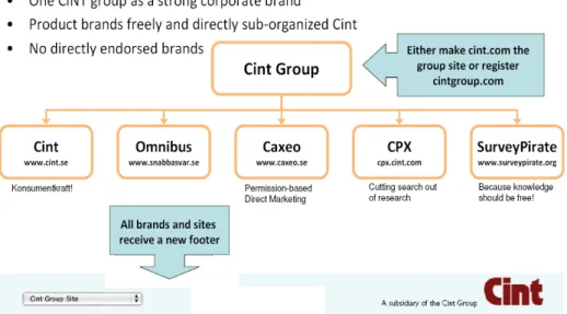 Figure 7: Corporate dominant branding    Scource: Cint internal website 