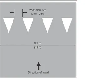 Figure 1:  Left: Example of Yield Line Layout.  Right: Advance Yield Sign R1-5                           (Source: MUTCD, 2009) 