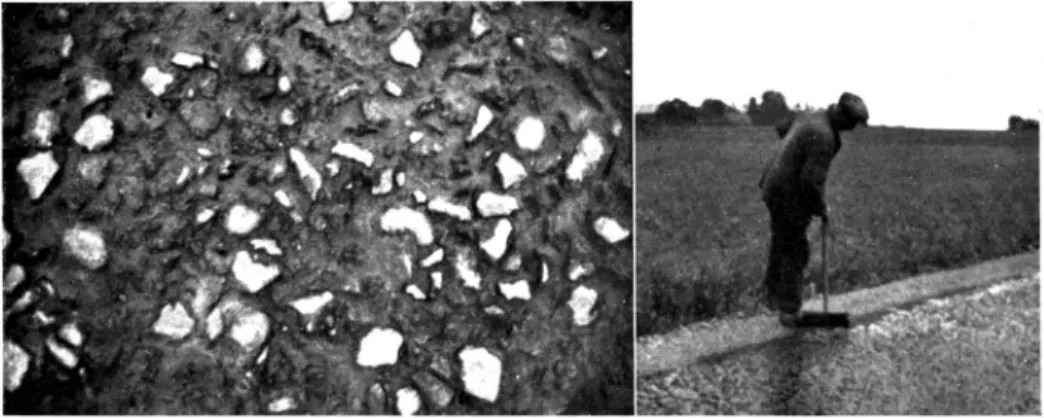 Fig.  13   (till vänster). Akvabitytbehandling. Y tan  före första ytbehandlingen efter rengöring, 27/7  1928