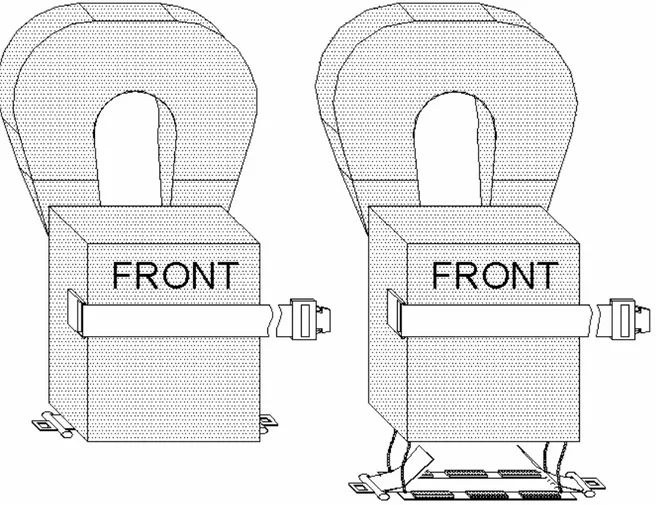 Figure 5.25 The  conclusive assembly, separation between the safety belt and the lifejacket
