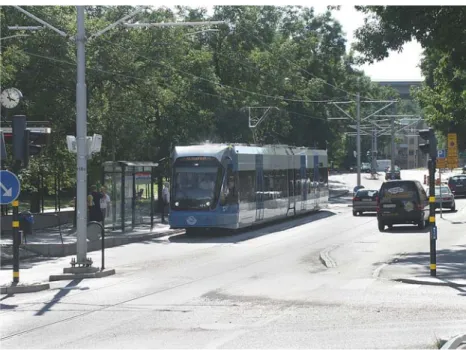 Figur 1  Exempel på gatuspår från Gröndal i Stockholm (foto: Thomas Johansson,  TJ kommunikation)