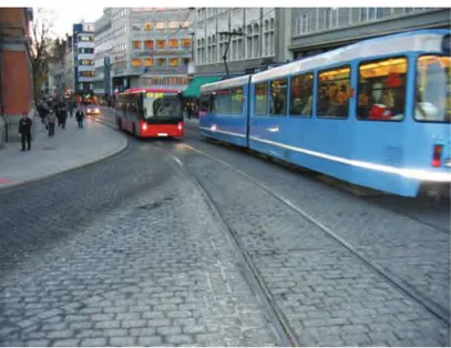 Figur 2  Exempel på gatuspår från Oslo (foto:VTI). 