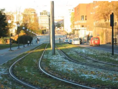 Figur 3  Exempel på avskilt spår i Oslo (foto:VTI). 