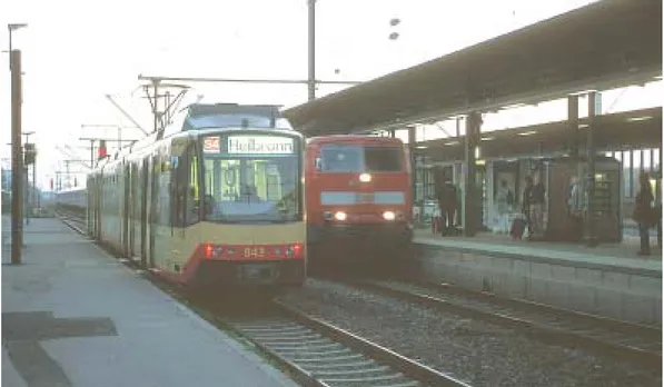 Figur 1.1 DUO-spårväg, Baden-Baden i Tyskland. 