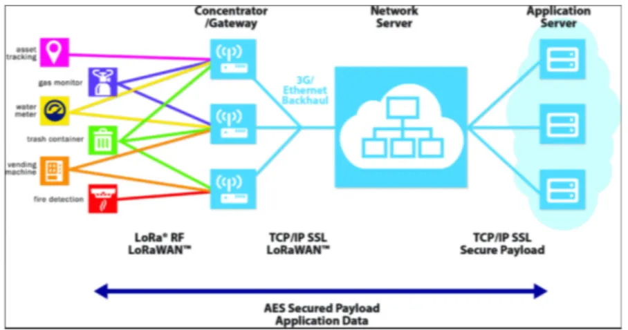 Figure 7: LoRa Network Architecture. 9