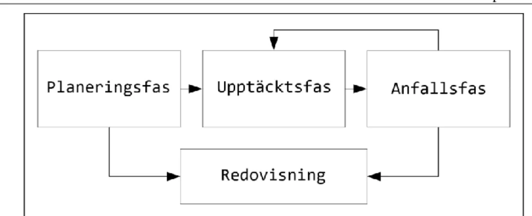 Figur 1: Penetrationstestets olika faser presenterat i ett flödesschema. 